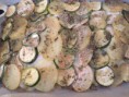 Filetto di pangasio in crosta di patate e zucchine